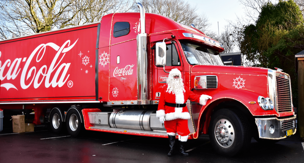 Julemanden på Coca Cola tur